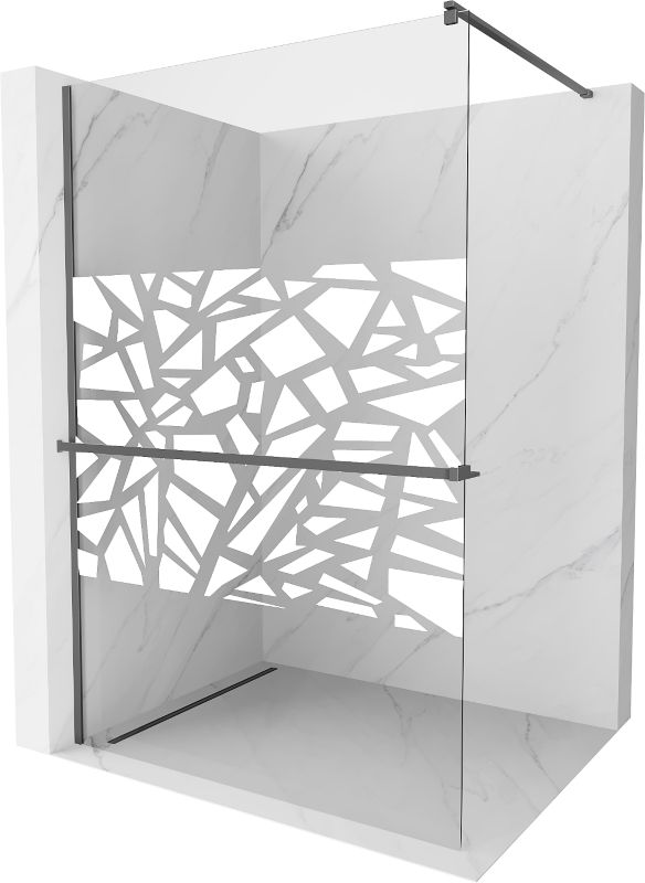 Ścianka prysznicowa Mexen Kioto+ biały wzór 110x200 cm 800-110-121-95-851 szt.