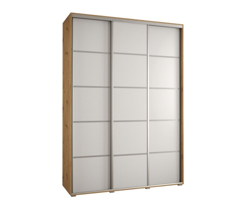 Szafa przesuwna Abiks DAVOS 4 wysoka szer.170cm gł.60cm artisan/biały/srebrny 1szt.