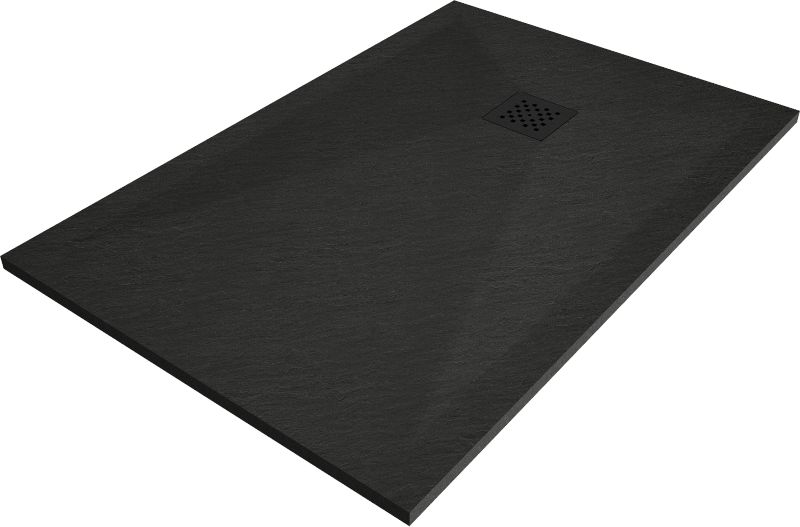 Brodzik prostokątny Mexen Stone+ czarny 130x70 cm 44707013-B 1 szt.