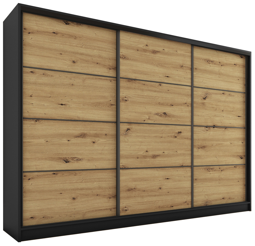 Szafa przesuwna 250 cm dąb artisan LOFT