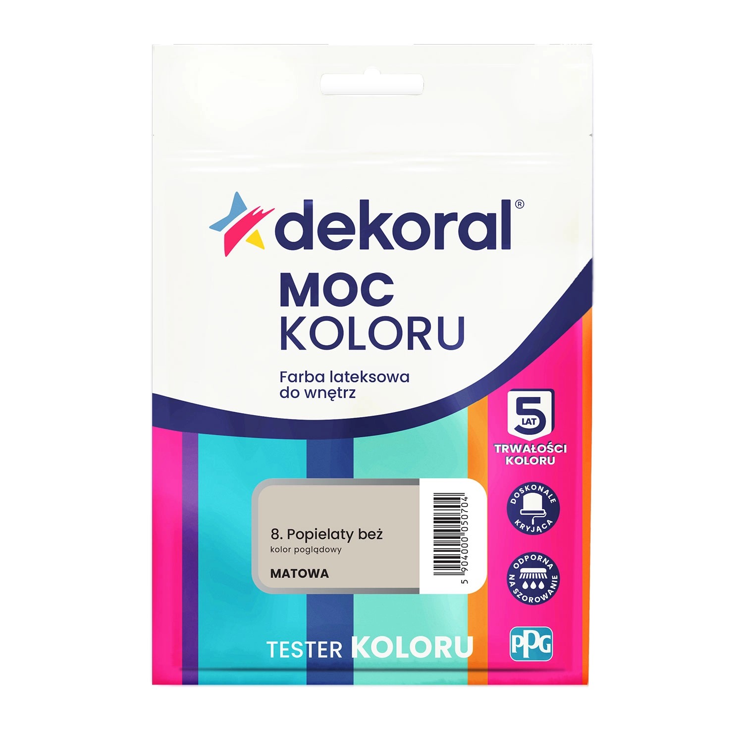 Tester farby Dekoral Moc Koloru popielaty beż 40 ml
