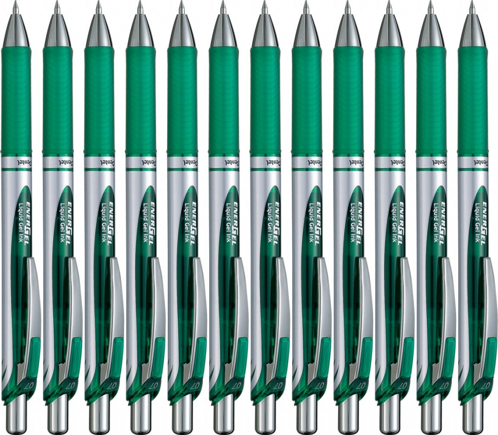 12x Pióro kulkowe automatyczne Pentel Energel BL-77, 0.7mm, zielony