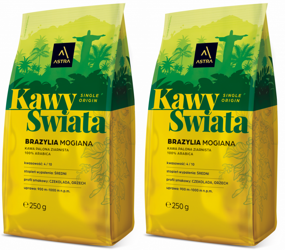 2x Kawa ziarnista Astra Brazylia, 250g
