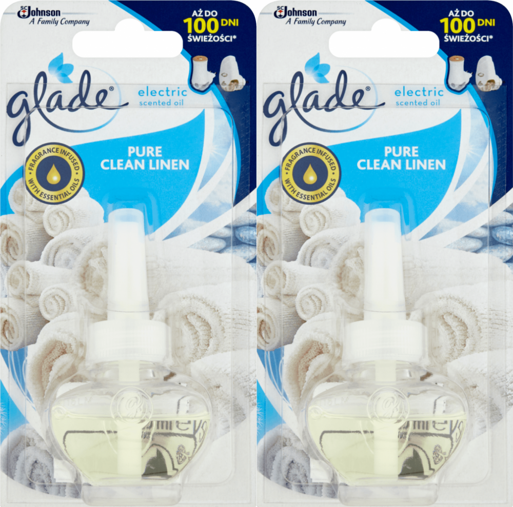 2x Wkład do odświeżacza elektrycznego Glade by Brise, Pure Clean Linen, 20ml