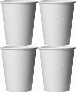 4x Kubki jednorazowe Packman, 300 ml, papier, 50 sztuk, biały SUP