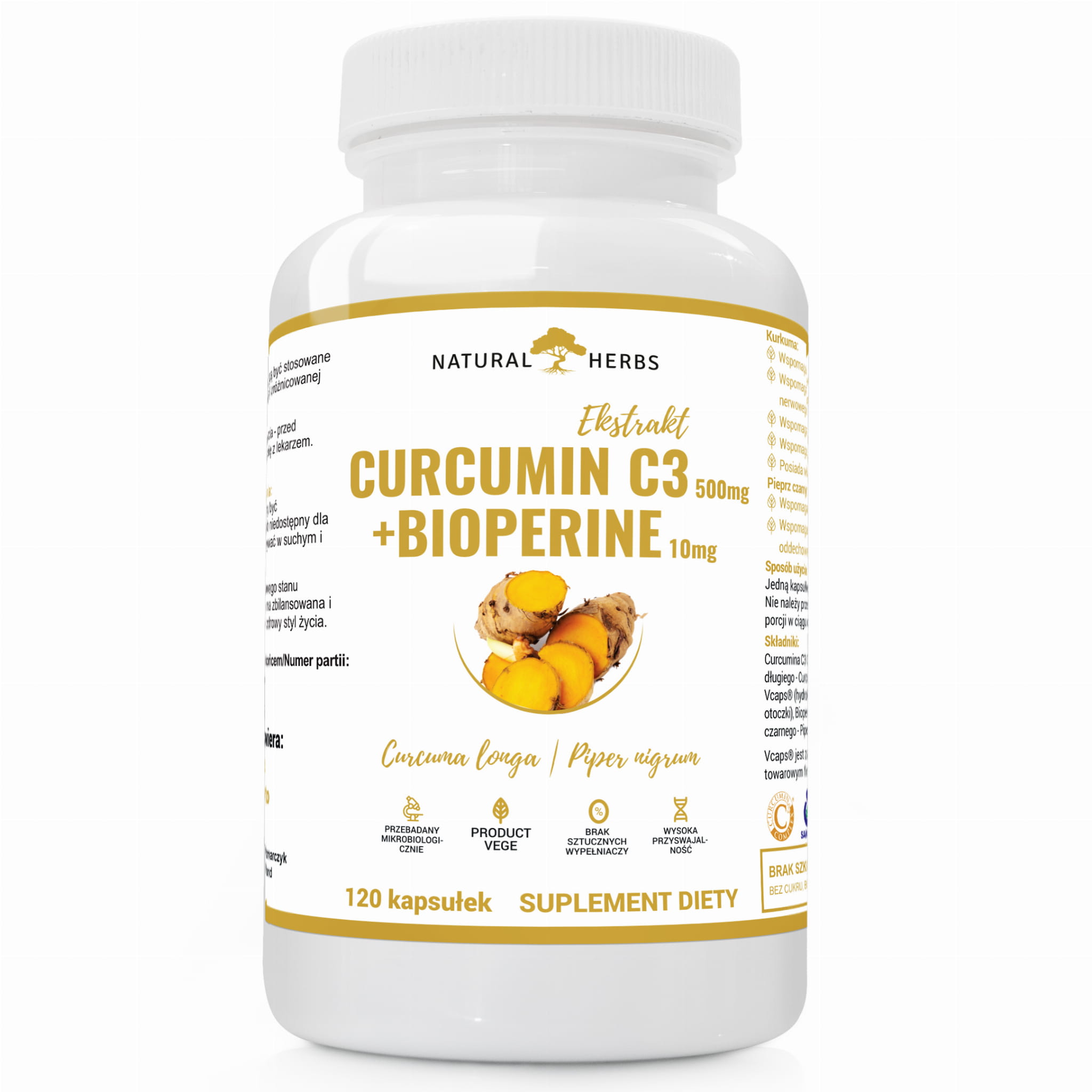 Curcumin C3 Complex 500mg Bioperine 120kaps Altopharma