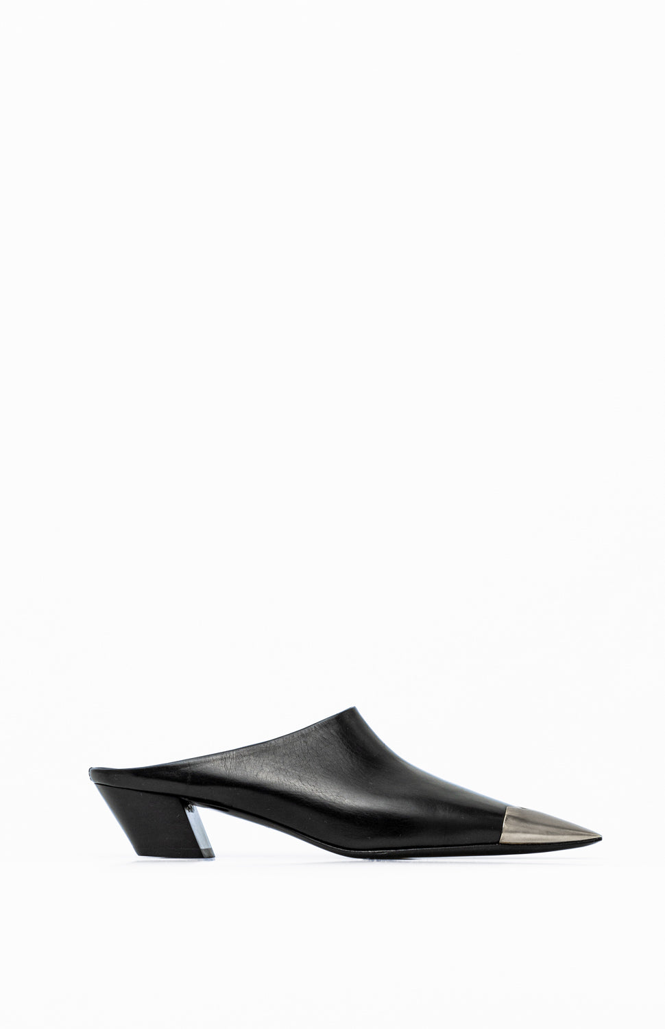 Mule damskie na obcasie LUCKY CRISTAL BLACK 35 - Vanda Novak