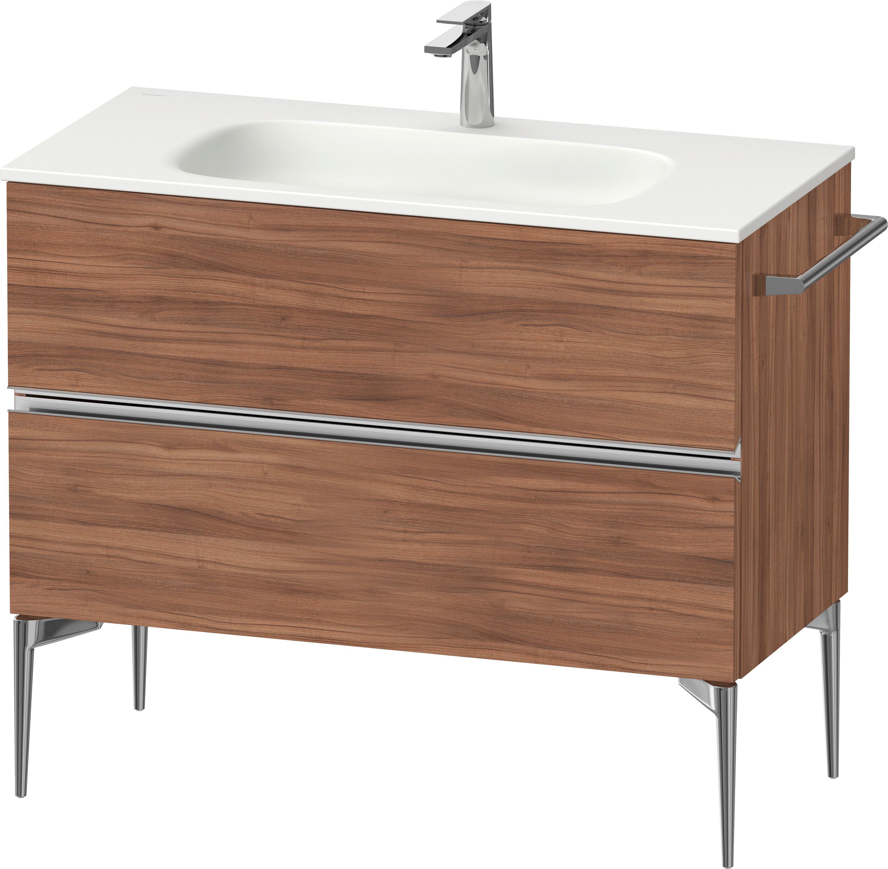 Duravit Sivida szafka 101x47,7x59,2 cm podumywalkowa wisząca orzech-chrom SV4652010790000