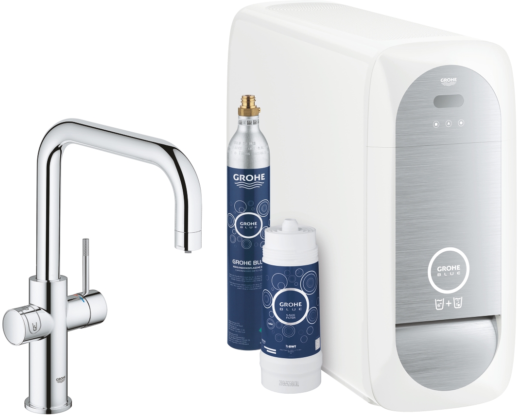 Grohe Blue Home zestaw startowy z baterią kuchenną chrom 31456001