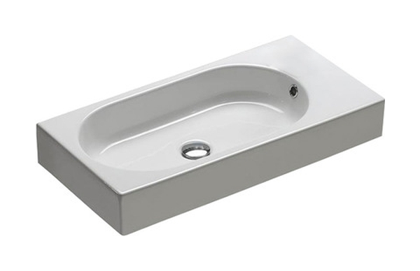 Hatria Area umywalka 70x35,4 cm ścienna prostokątna biała Y0W901