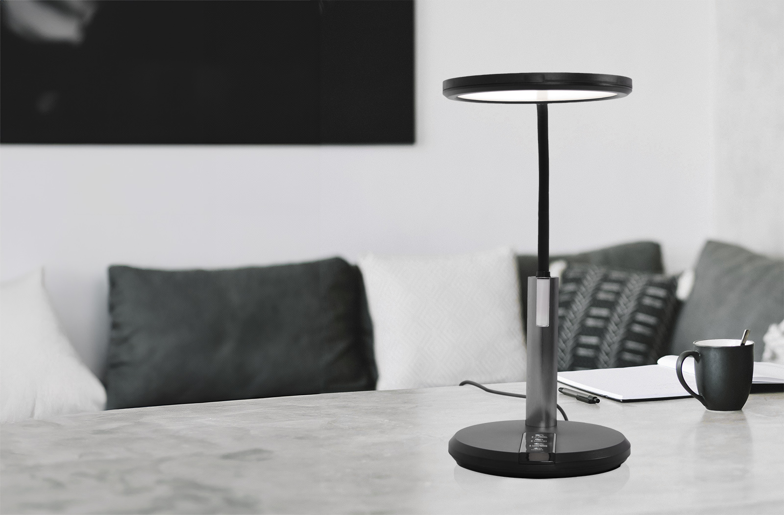 Kaja Eris lampa biurkowa 1x12 W czarna K-BL1513ACZARNY