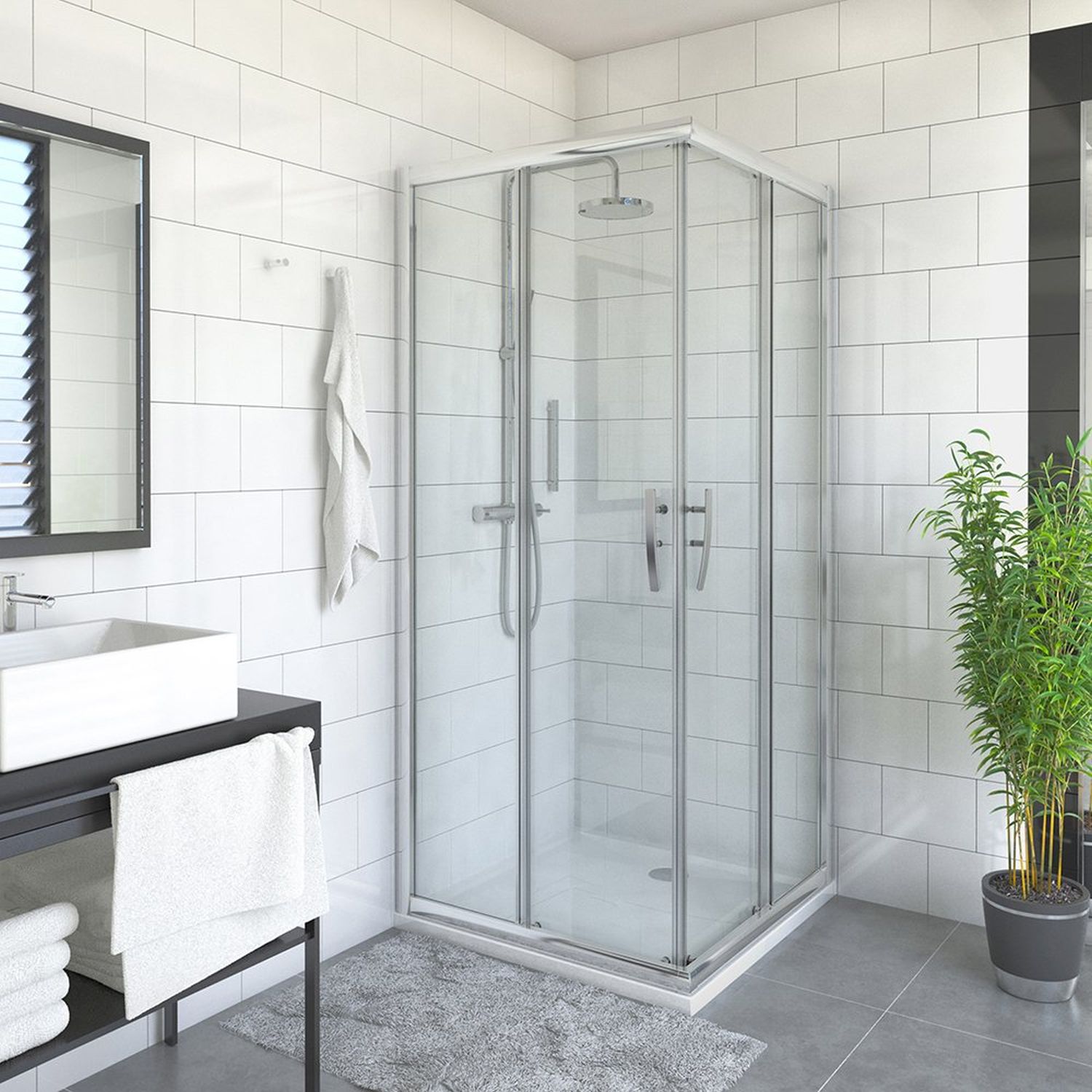 Roth Proxima drzwi prysznicowe 100 cm lewe PXS2L/1000 chrom/szkło przezroczyste 528-1000000-00-02