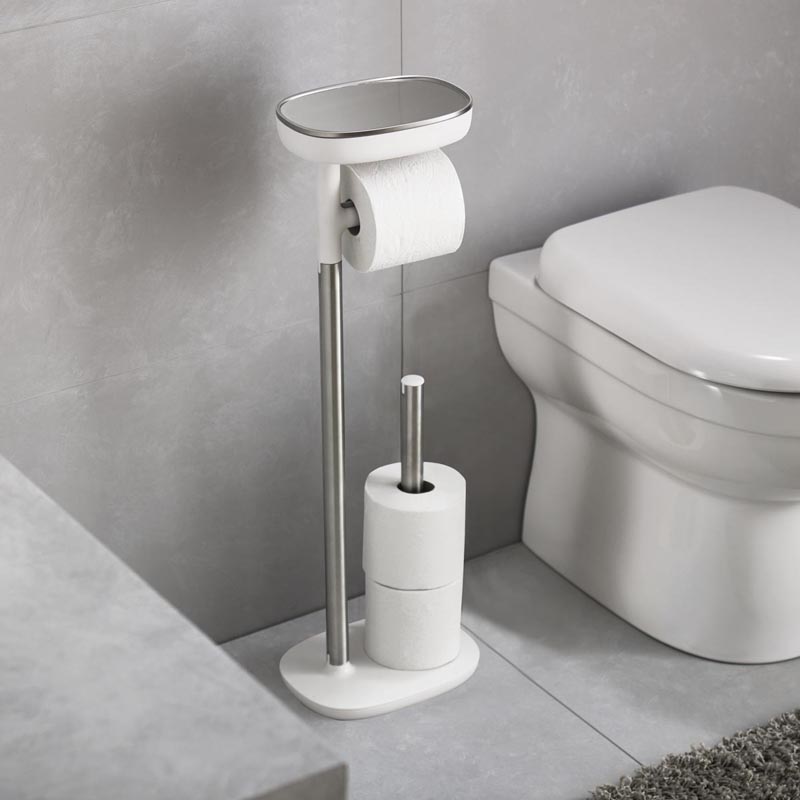 Joseph Joseph Easy Store stojak na papier toaletowy stal/biały 70518 - Wysyłka w 24h