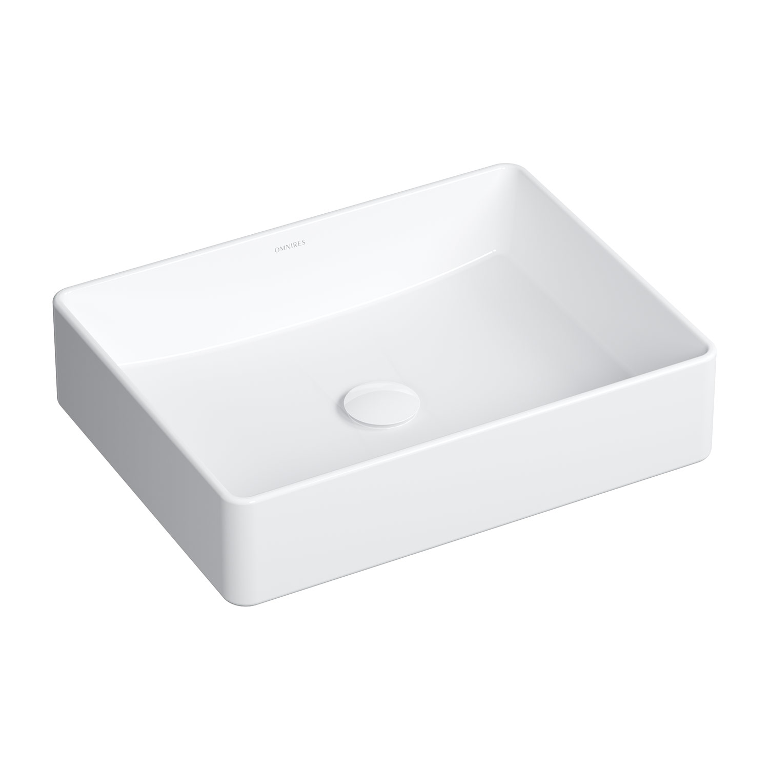 Omnires Pasadena umywalka 47x36 cm prostokątna nablatowa biała PASADENA470BP - Wysyłka w 24h