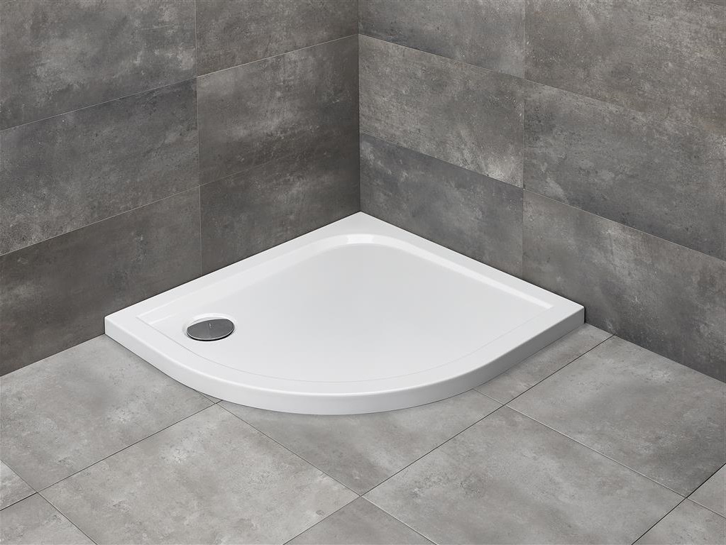Radaway Delos E brodzik 90x80 cm półokrągły prawy biały SDE8090-01R - Wysyłka w 24h
