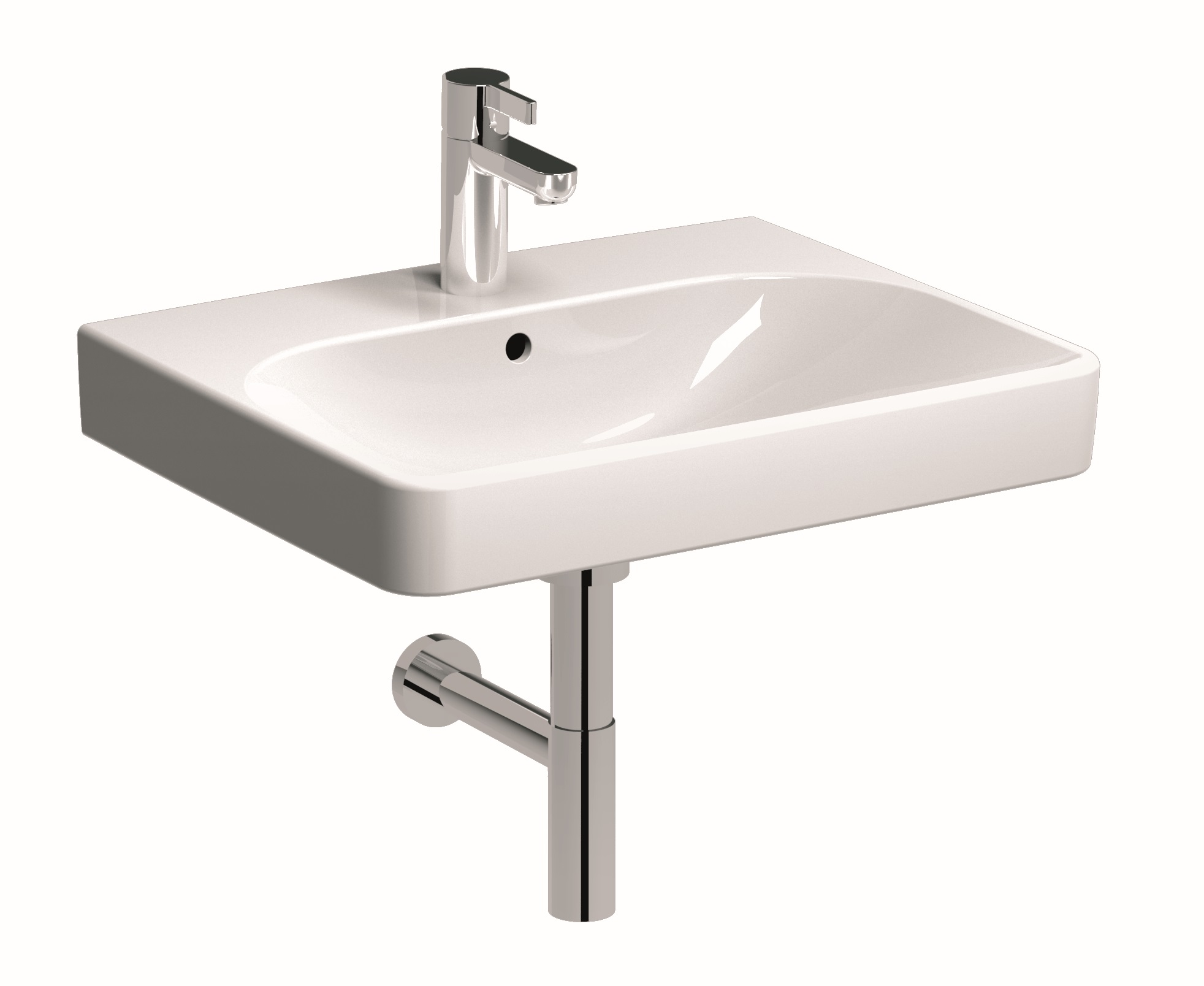 Geberit Smyle Square umywalka 60x48 cm ścienna prostokątna biała 500.229.01.1 - Wysyłka w 24h