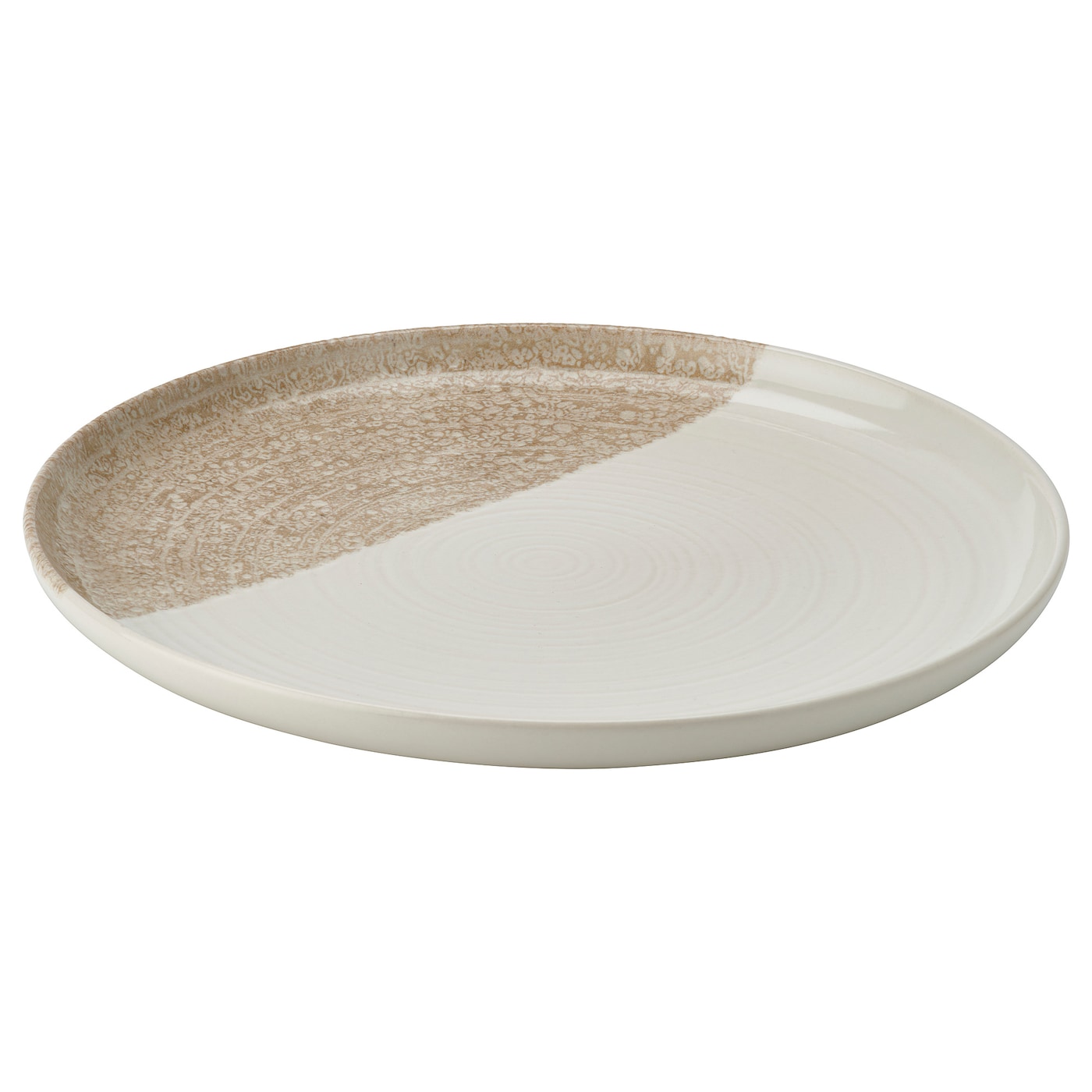 IKEA KRUSTISTEL talerz, wzór/jasnobeżowy, 25 cm