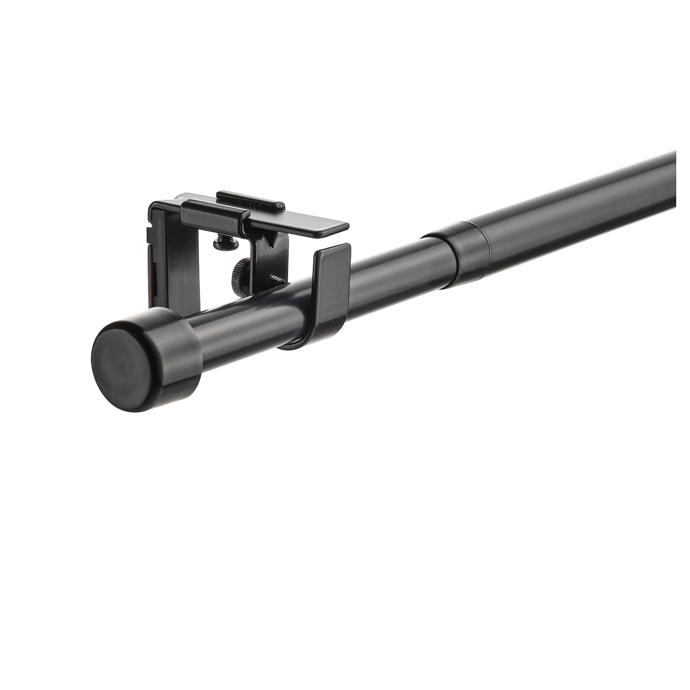 IKEA BEKRÄFTA komplet karniszy, czarny, 120-210 cm 19 mm