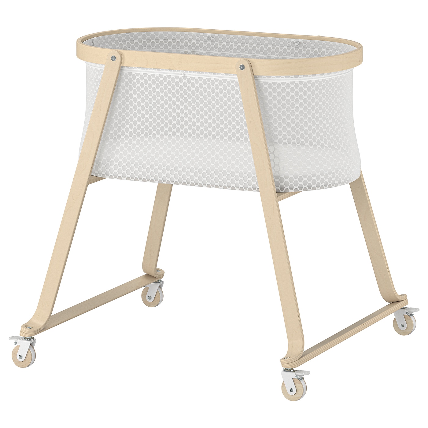 IKEA ÄLSKVÄRD kołyska z materacem, brzoza, 40x73 cm