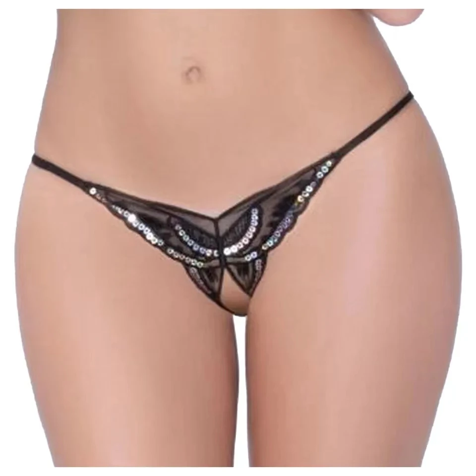 Seksowne stringi Motyl z otwartym krokiem E260