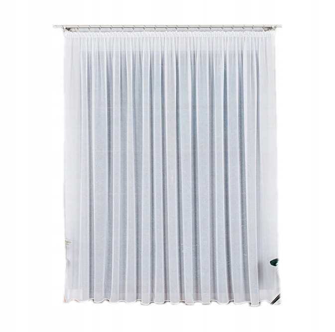 Firana gotowa z woalu kresz wys 270x250cm z taśmą, elegancka dekoracja okna