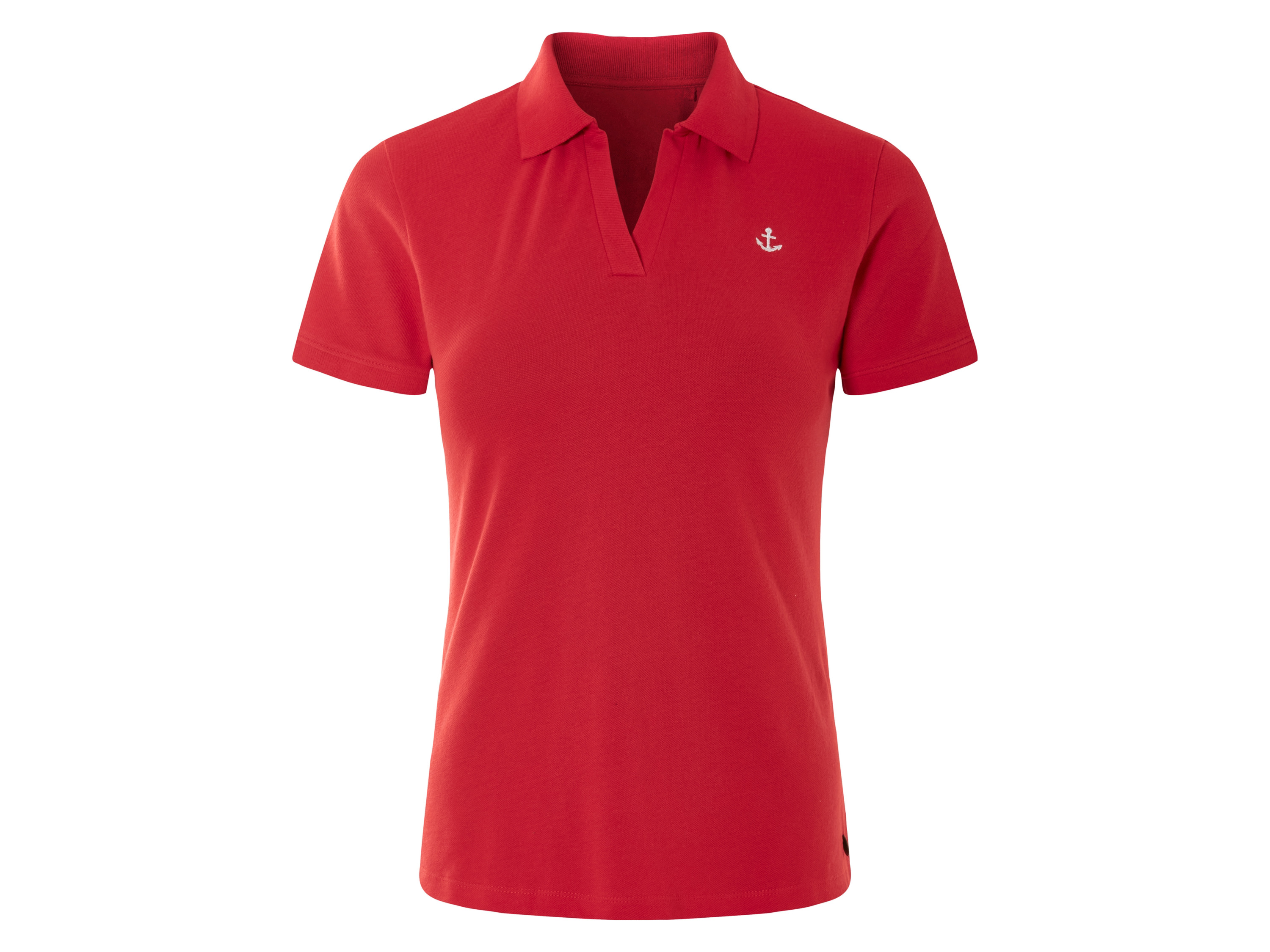 esmara T-shirt polo damski z bawełną Czerwony, L44/46