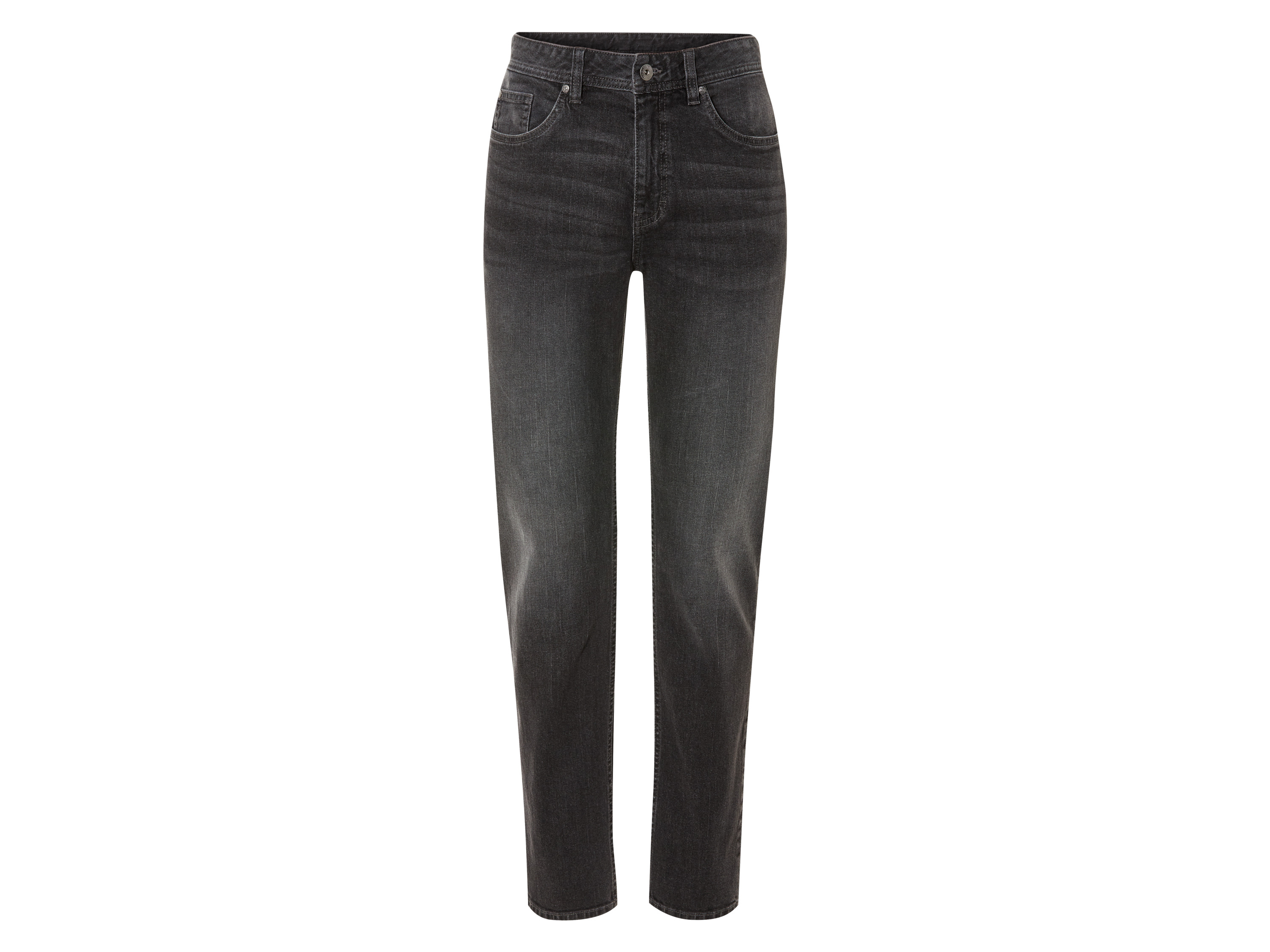 Livergy Jeans męskie z bawełny, slim fit 52 36/32, Szary
