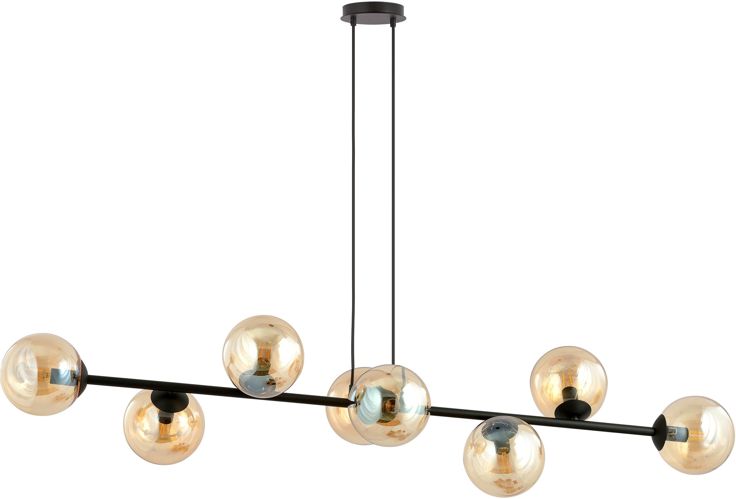 Darmowa Dostawa - Lampa wisząca x10 W czarna-bursztynowa Emibig Rossi 8768