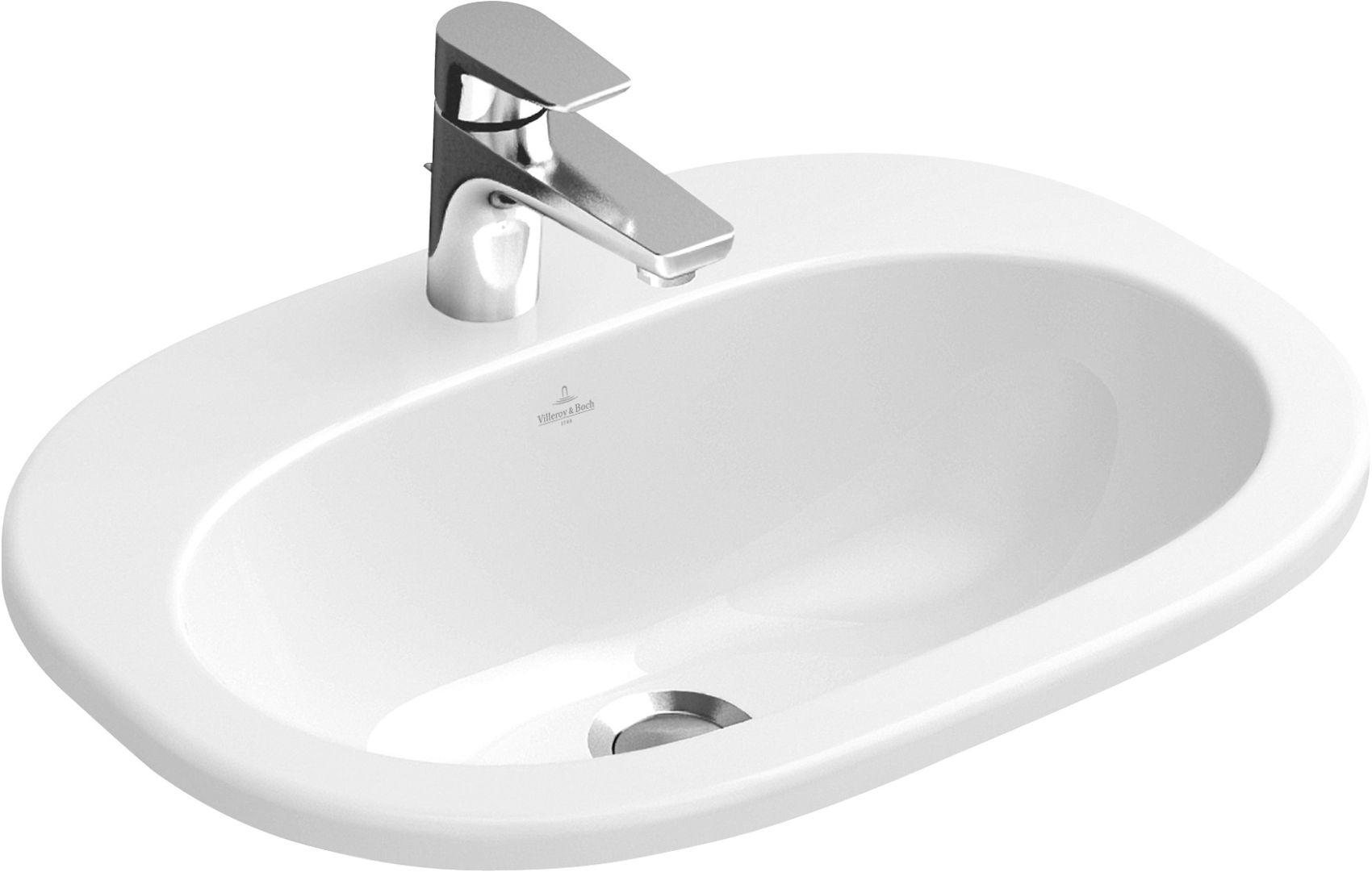 Darmowa Dostawa - Umywalka 56x40.5 cm owalna wpuszczana biała Villeroy & Boch O.Novo 416157R1