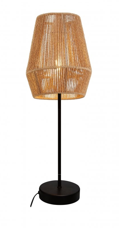 Darmowa Dostawa - Lampa stołowa 1x40 W brązowa GTV Eranko OSERAN405DEC