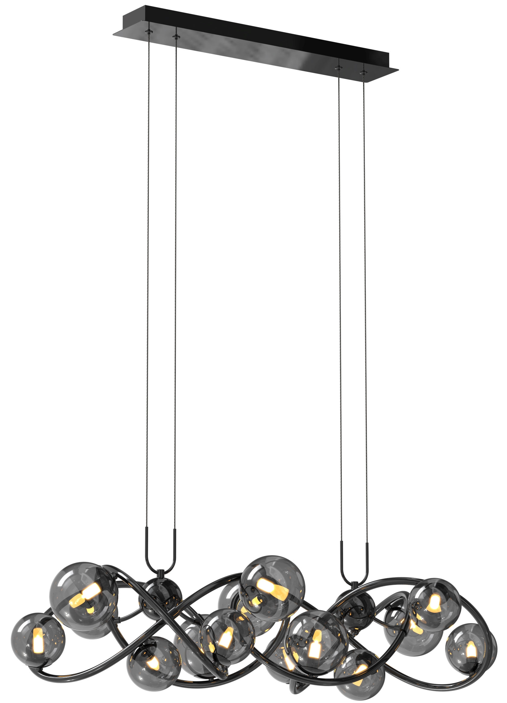 Darmowa Dostawa - Lampa wisząca powyżej 6x3.5 W czarna-chrom Aviano Nancy 70141405