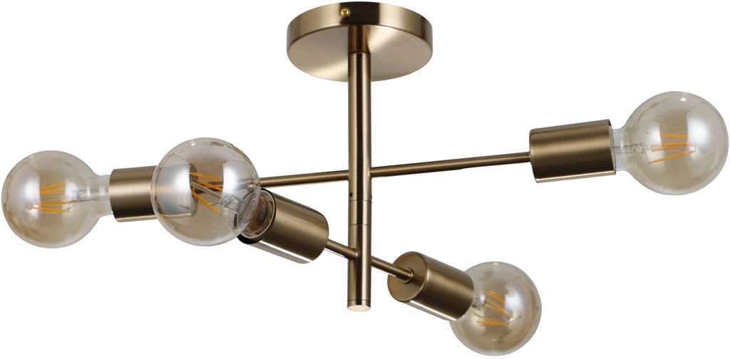 Darmowa Dostawa - Lampa wisząca 4x40 W mosiądz Italux Piansi PND40254HBR