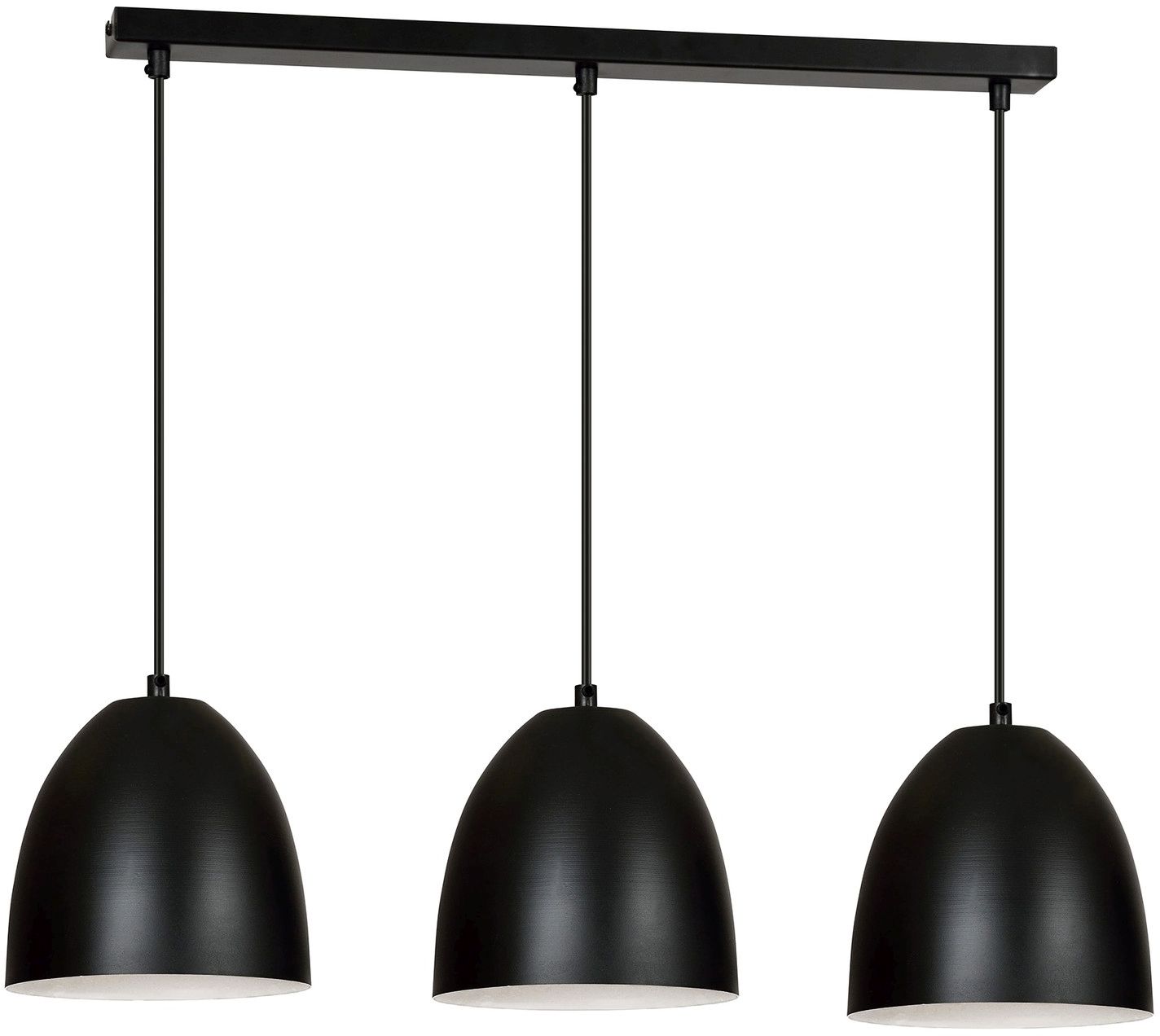 Darmowa Dostawa - Lampa wisząca 3x15 W biała-czarna Emibig Lenox 3913