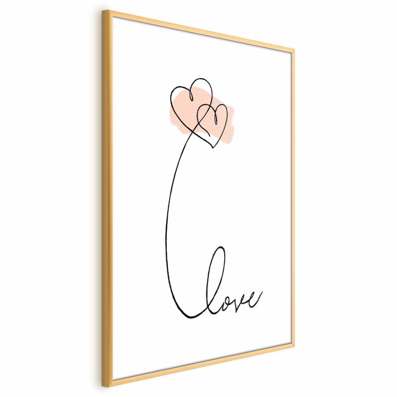 Plakat Artgeist Połączeni w chmurach 21x30 cm z ramą złotą 1 szt