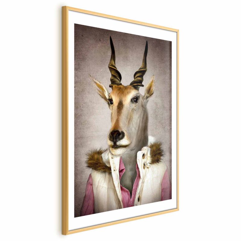 Plakat Artgeist Antylopa 29,7x42 cm z ramą złotą 1 szt