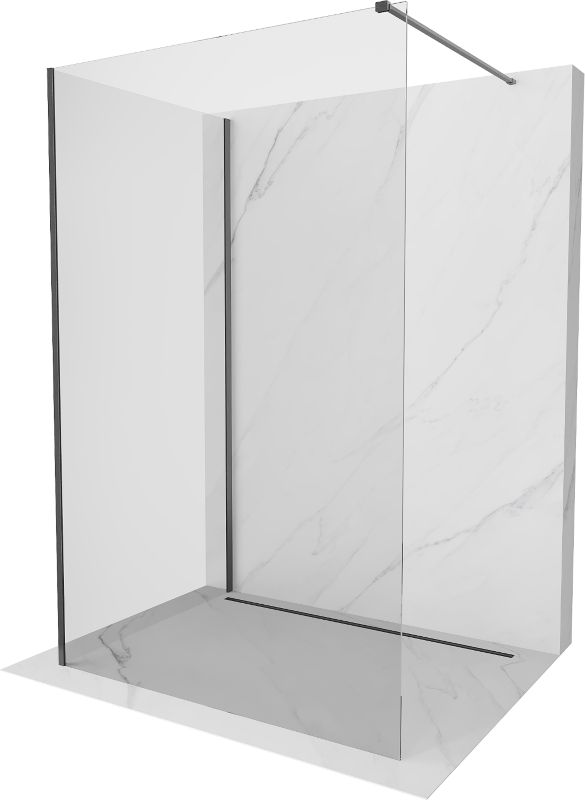 Ścianka prysznicowa Mexen Kioto transparent gun gray 120x75 cm 1 szt.