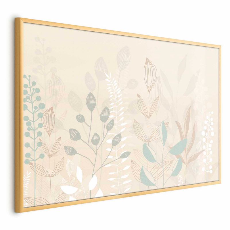 Plakat Artgeist Pastelowa polana 30x21 cm z ramą złotą 1 szt