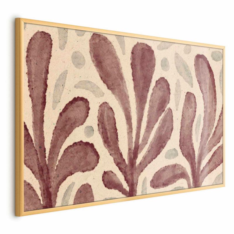 Plakat Artgeist Liście i plamy 90x60 cm z ramą złotą 1 szt