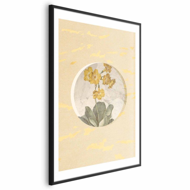 Plakat Artgeist Kwiat w kole 29,7x42 cm z ramą czarną 1 szt