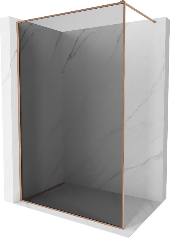 Ścianka prysznicowa walk-in Mexen Kioto-F miedź szczotkowana 110x202 cm 800-110-104-65-401 szt.