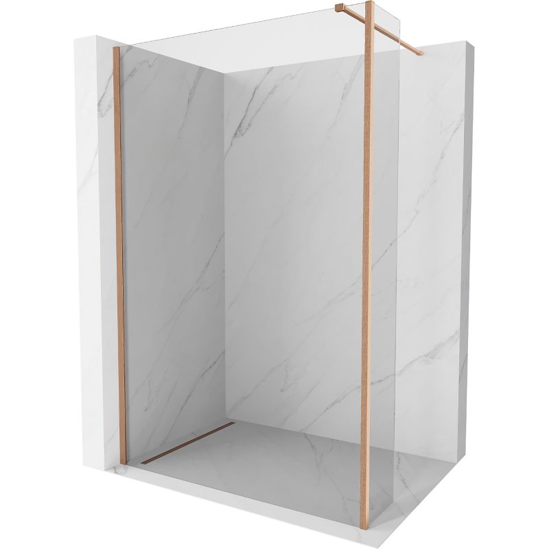 Ścianka prysznicowa Mexen Kioto transparent miedź szczotkowana 105x30 cm 1 szt.