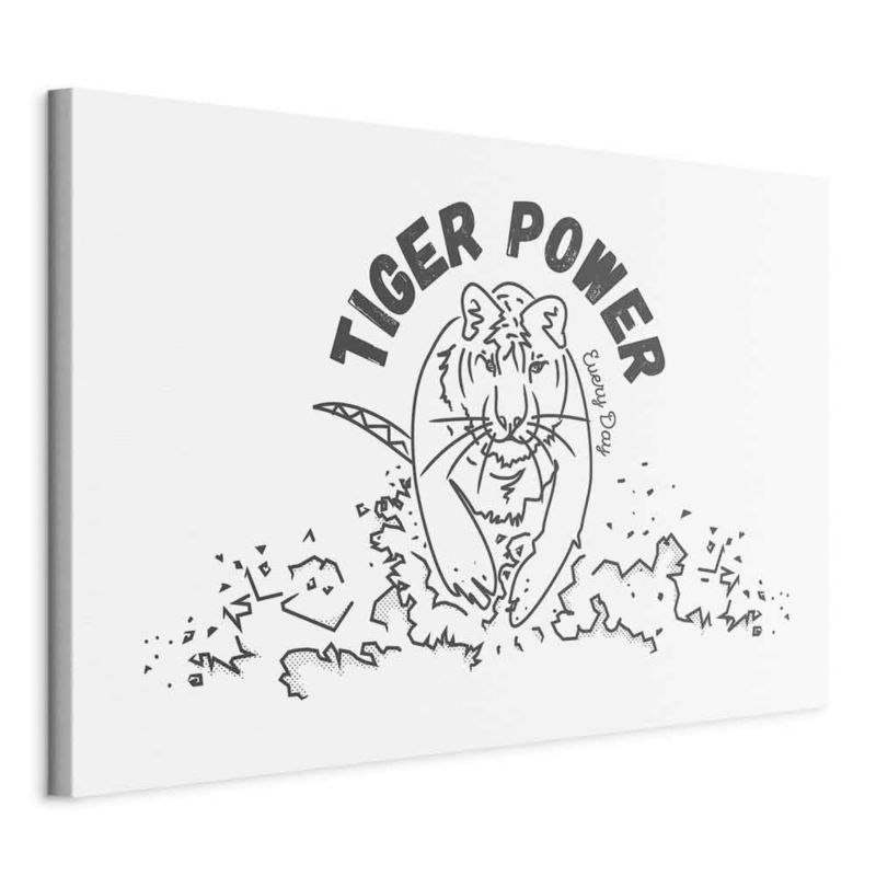 Obraz Artgeist Tiger power 60 x 40 cm płótno włoskie 1 szt