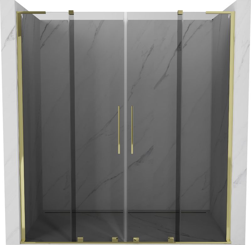 Drzwi prysznicowe Mexen Velar L grafit złoty 200x200 cm 1 szt.