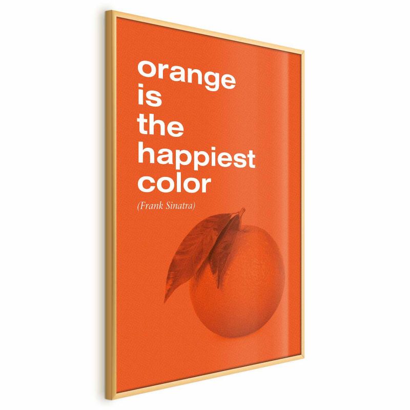 Plakat Artgeist The Happiest Colour 60x90 cm z ramą złotą 1 szt