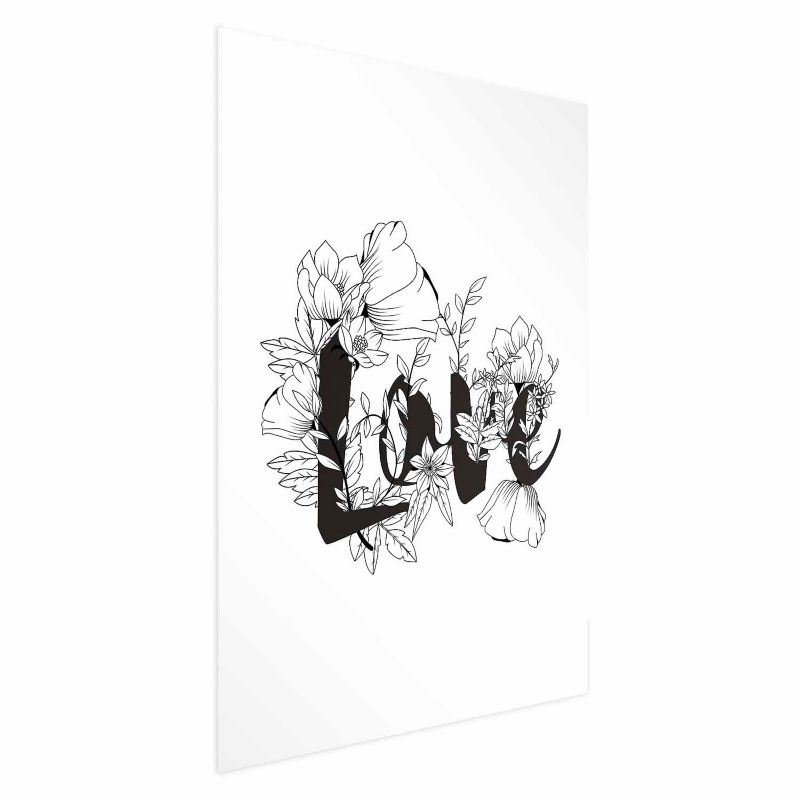 Plakat Artgeist Love w kwiatach 40x60 cm bez ramy 1 szt