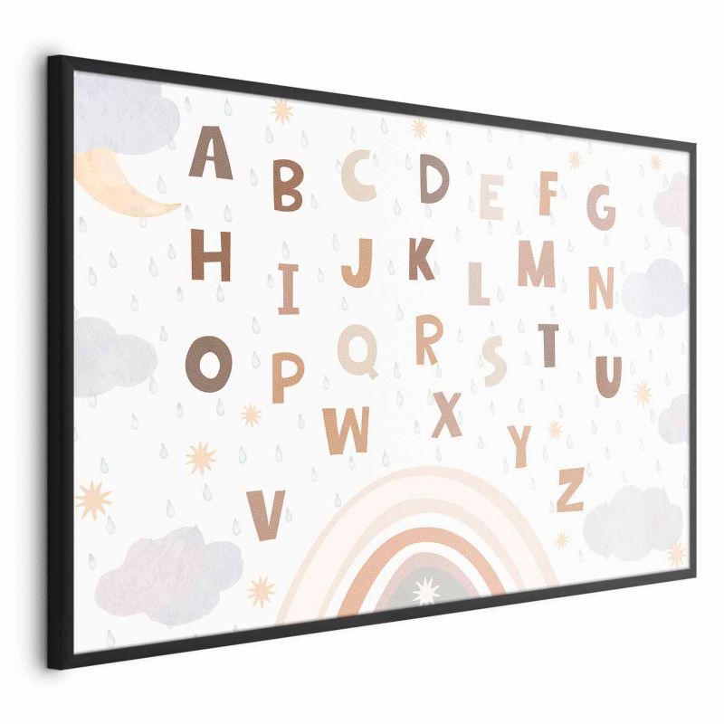 Plakat Artgeist Literki 30x21 cm z ramą czarną 1 szt