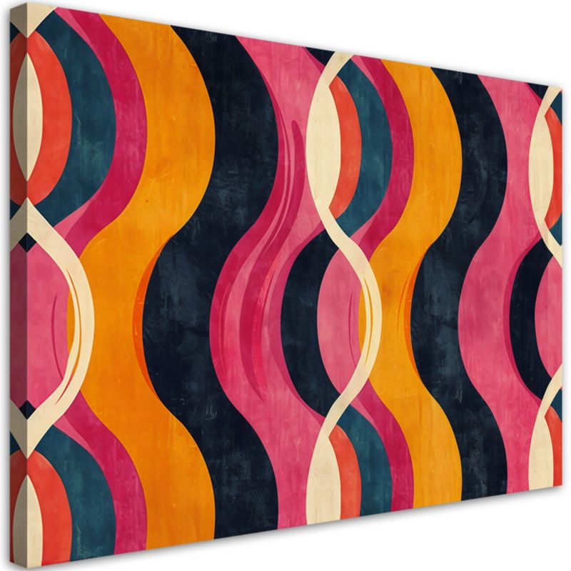 Obraz do salonu nowoczesny Feeby Kolorowa Abstrakcja Vintage 120x80cm 1szt