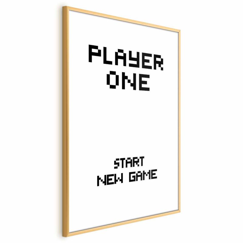 Plakat Artgeist New game 40x60 cm z ramą złotą 1 szt