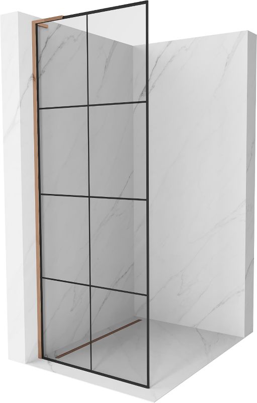 Ścianka prysznicowa Mexen Kioto L czarny wzór 90x200 cm 800-090-103-60-771 szt.