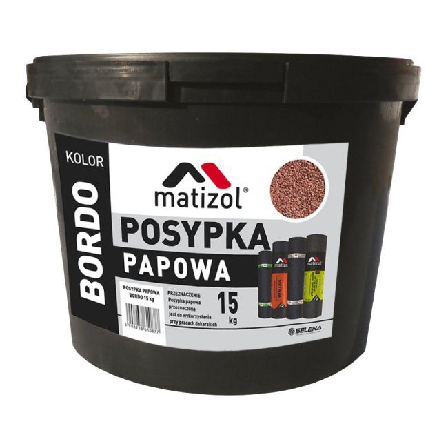 Posypka papowa Matizol wiaderko 15 kg bordowa